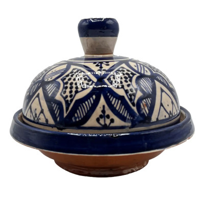 Mini Tajine PortaSpezie Ceramica Safi Dipinto Mano Diam18Cm 1311241604