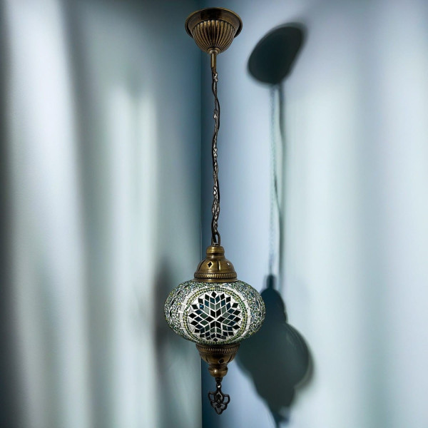 Lampadario a Mosaico in Vetro Fatto a Mano – Illuminazione Turca Stile Mediterraneo 2801251216
