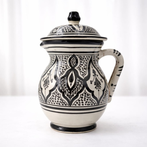 Brocca in Ceramica Marocchina Dipinta a Mano con Tappo da 1 Litro 2011242002