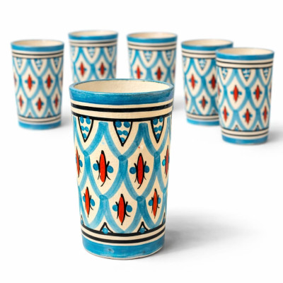 Set 6 Bicchieri Ceramica...