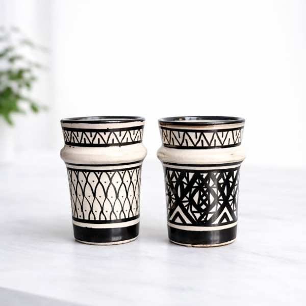 copy of Coppia Bicchieri da Liquore in Ceramica Marocchina Artigianale Dipinti a Mano – Stile Etnico Orientale 1501262000