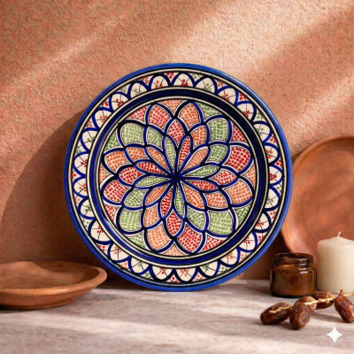 Assiette en terre cuite de...
