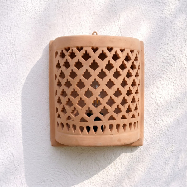 Aplique de exterior de terracota tunecina hecho a mano: iluminación única para cada estancia 0211201010