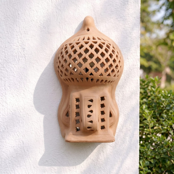 Aplique de exterior de terracota tunecina hecho a mano: iluminación única para cada estancia 0211201004